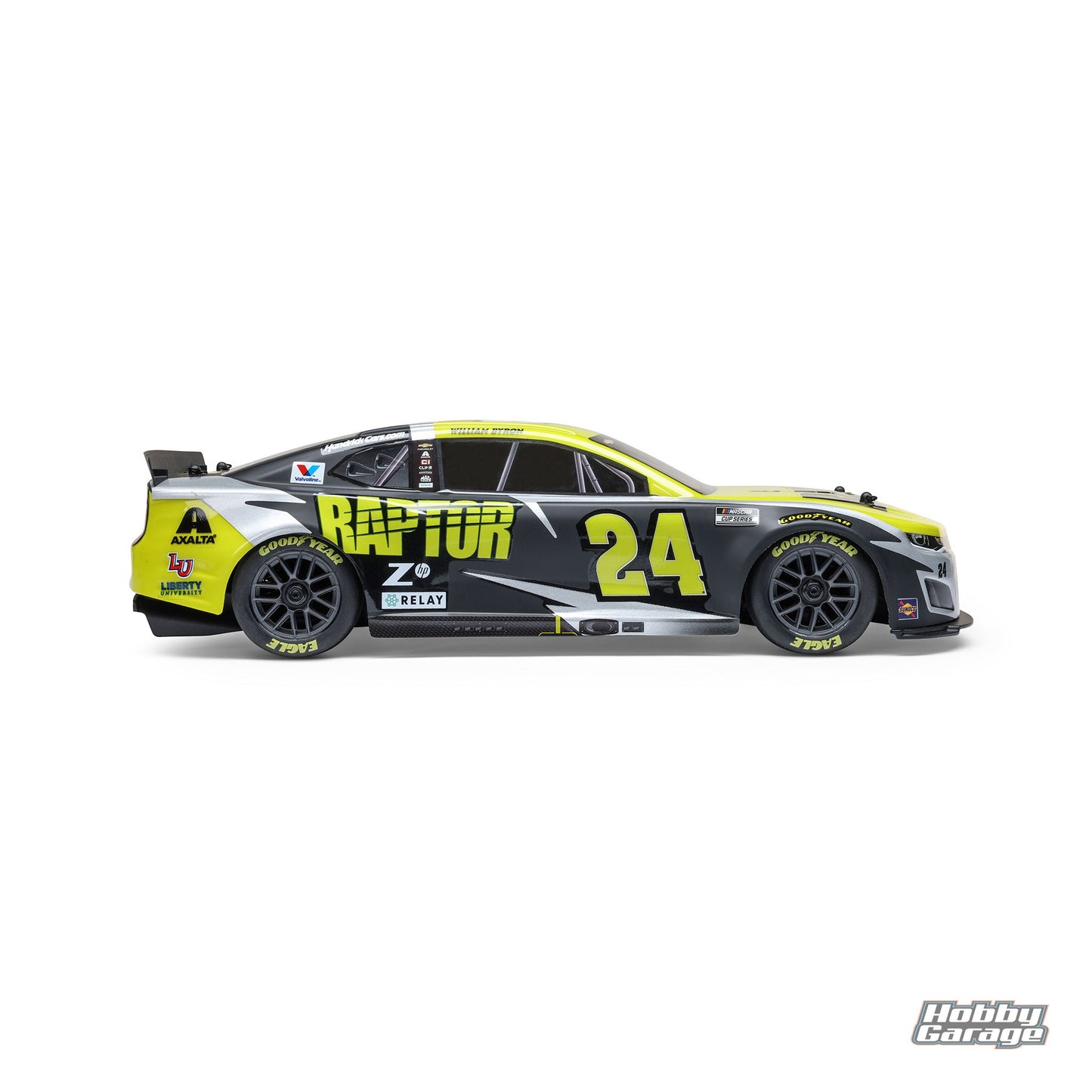Losi 1/12 NASCAR RC Race Car William Byron No. 24 2025 Raptor Chevrolet ZL1 2S AWD Brushed On-Road (Battery & Charger Included), Black LOS1122524