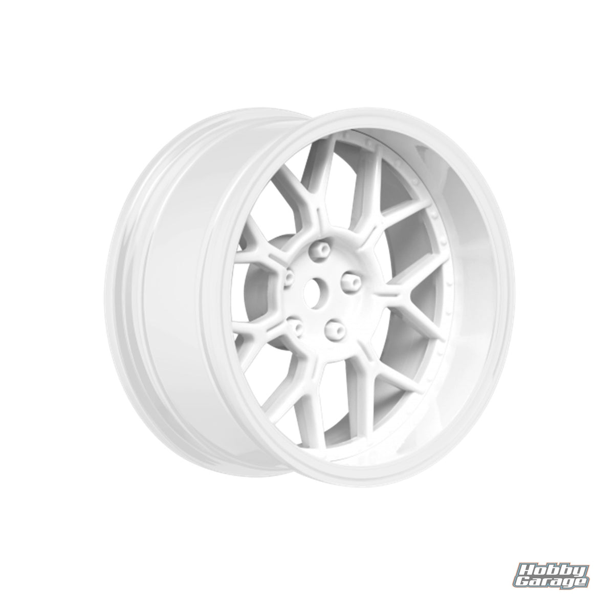 Louise R/C 14 Spoke Gloss White 1/10 Drift Wheel, 2, 4, 6, 8mm LOULNHA564