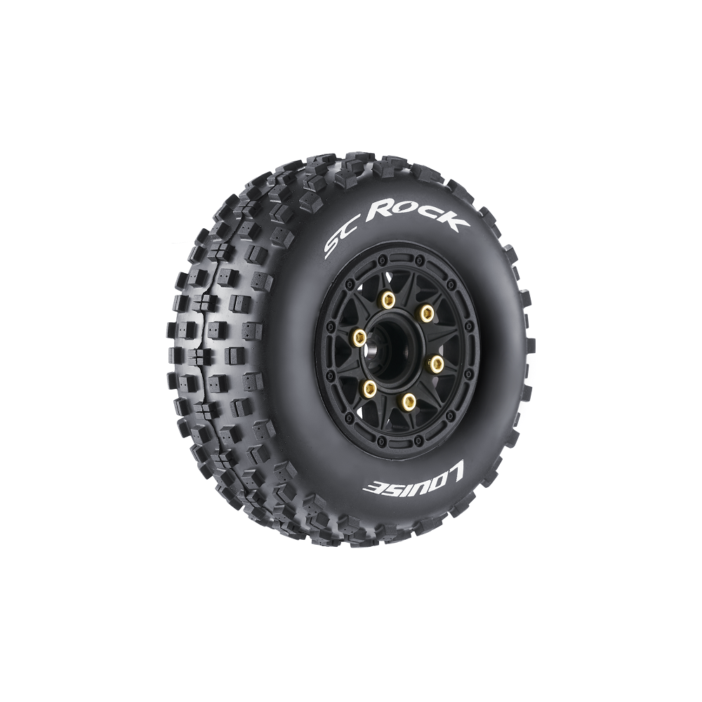 Louise SC-rock 1/10 Short Course Tires, Soft, 12, 14 & 17mm Removable Hex LOULT3229SB