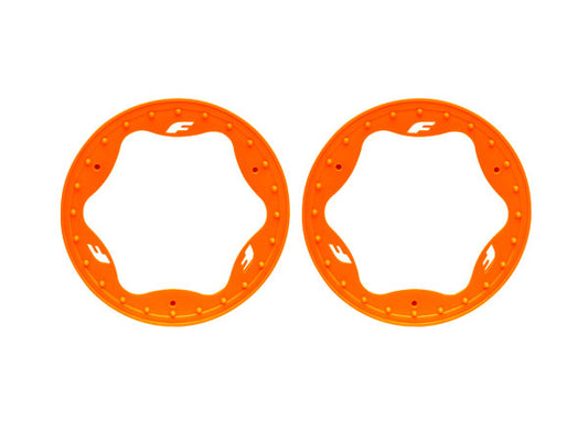 Traxxas 3.5" Orange Funco Front Beadlock Rings (2) TRA10976-ORNG