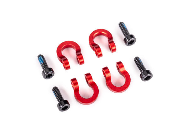 Traxxas TRX-4M Red Aluminum Bumper D-rings (4) TRA9734R