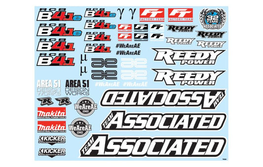 Team Associated Rc8b4.1/rc8b4.1e Decal Sheet ASC81651