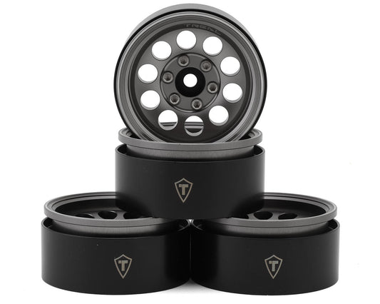 Treal Hobby Type F 1.9" 10-hole Beadlock Wheels (Grey) (4) TLHTWHEEL-51