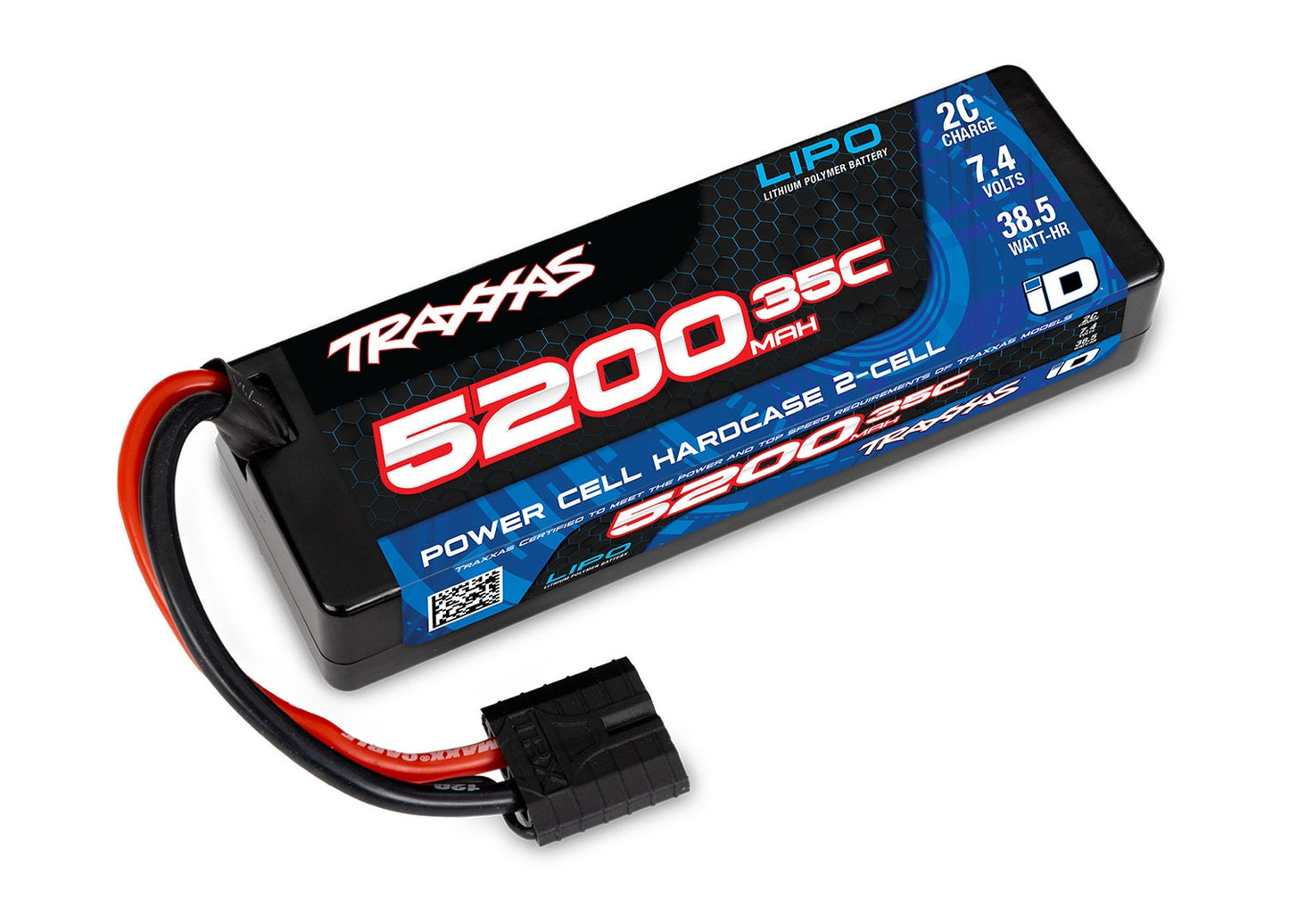 Traxxas 5200mAh 7.4 Volt 2-cell Hard Case Lipo Battery TRA2844R