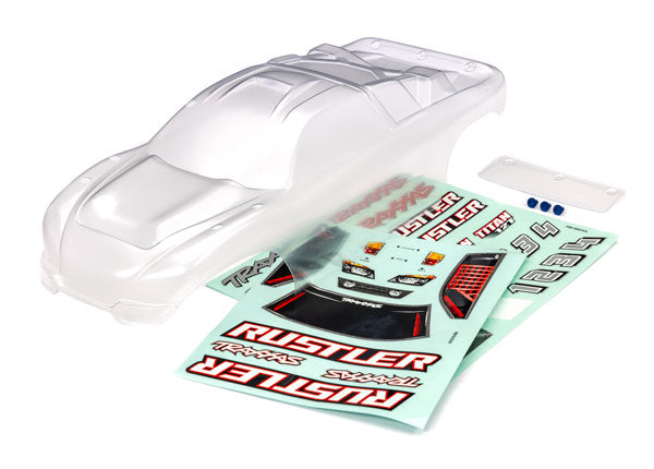 Traxxas Rustler 2WD Clear Clipless Body TRA3753