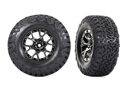 Traxxas Ford Raptor R Black Rear Wheels w/ Bfg Tires (2) TRA10187-BLKCR