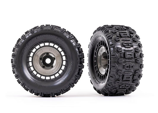 Traxxas 3.8" Modular Wheels & Sledgehammer Tires (2) TRA9572