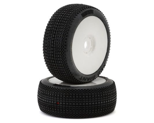 Matrix Red Giant 1/8 Off-road Pre-mounted Buggy Tires (White) (2) (Clay MTX-GL-RDGCM