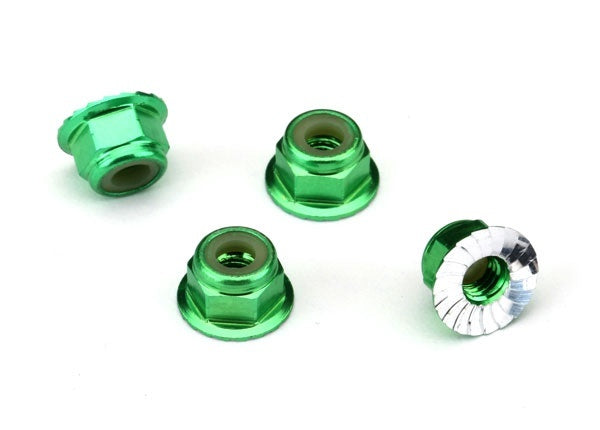 Traxxas 4mm Green Aluminum Lock Nuts (4) TRA1747G