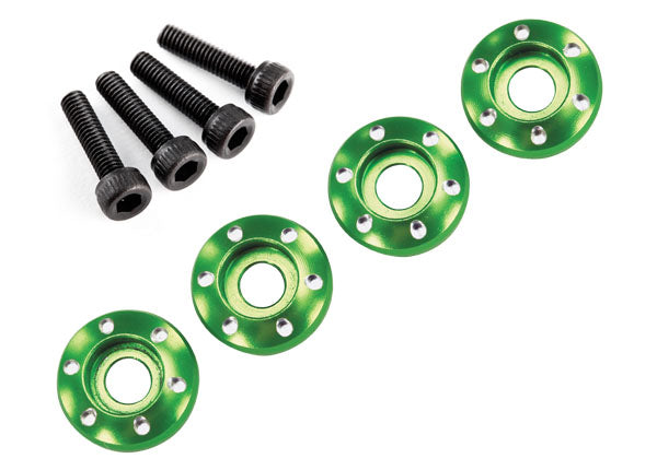 Traxxas Green Aluminum Wheel Nut Washers (4) TRA7668G