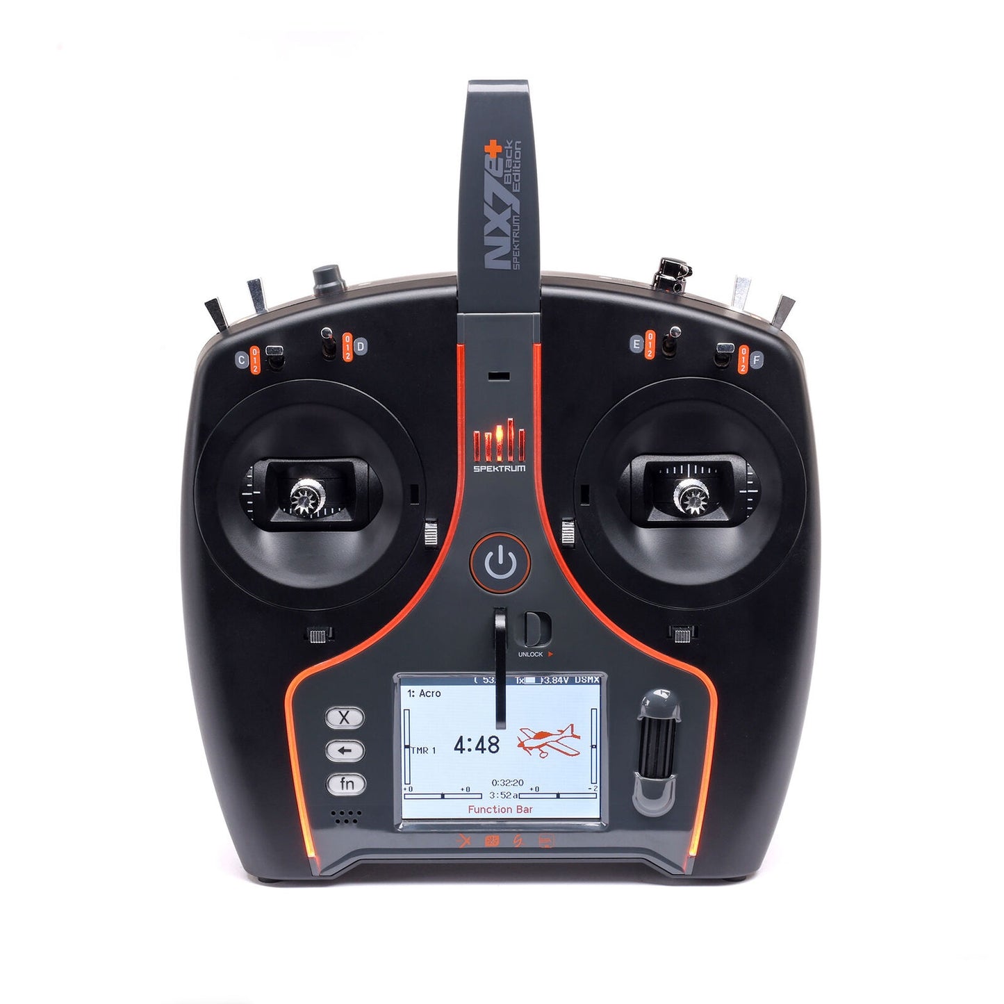 Spektrum Nx7e+ 14-channel Dsmx Transmitter Only, Black Edition SPMR7120