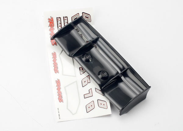Traxxas Black 1/16 E-revo Wing w/ Decals TRA7122