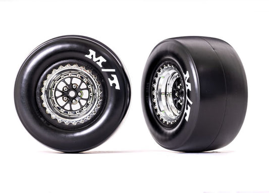 Traxxas Weld Black Rear Wheels & Sticky MT Tires (2) TRA9476R