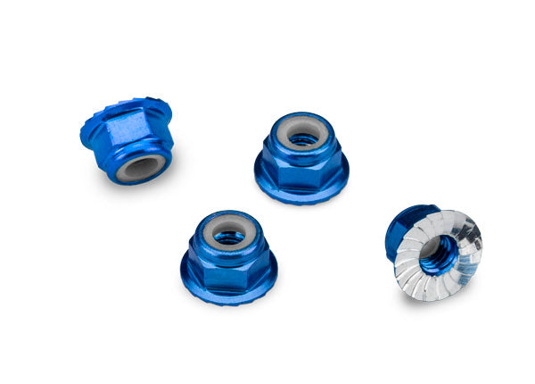 Traxxas 4mm Blue Aluminum Lock Nuts (4) TRA1747R