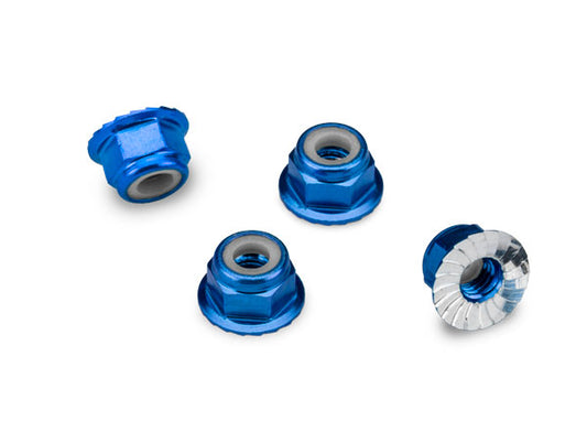 Traxxas 4mm Blue Aluminum Lock Nuts (4) TRA1747R