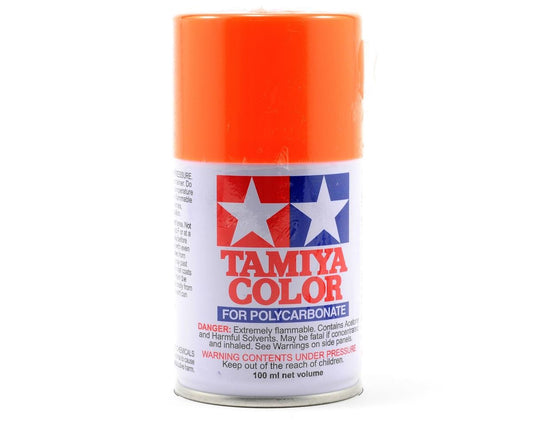 Tamiya Paint for Polycarbonate, PS-24 Fluorescent Orange, Spray 100ml TAM86024