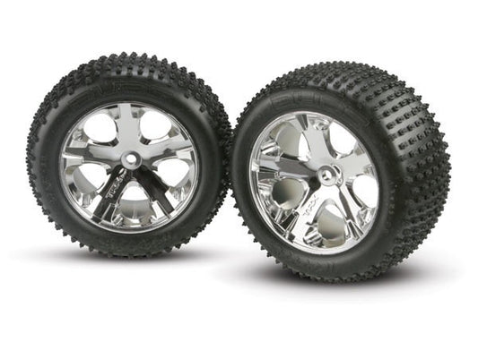 Traxxas All-star 2.8" Chrome Wheels & Alias Tires (2) TRA3770