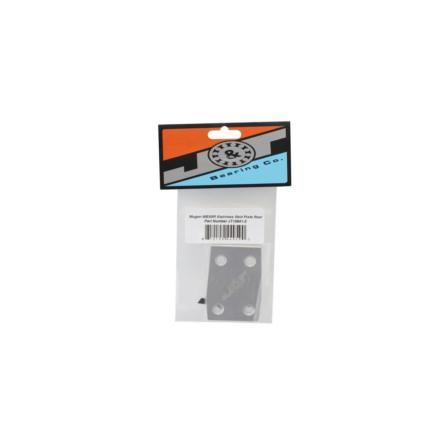 J&T Bearing Co. Mugen MBX8R Stainless Rear Skid Plate JTB-JT10841-2