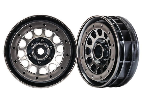 Traxxas 1.9" Blk Chrome Beadlock Method Wheels (2) TRA8173