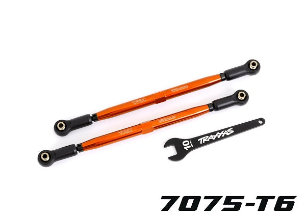 Traxxas 188 mm WideMaxx TUBES Aluminum Toe Links TRA7897-ORNG