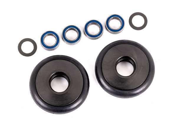 Traxxas Gray Aluminum Wheelie Bar Wheels & Bearings TRA9461T