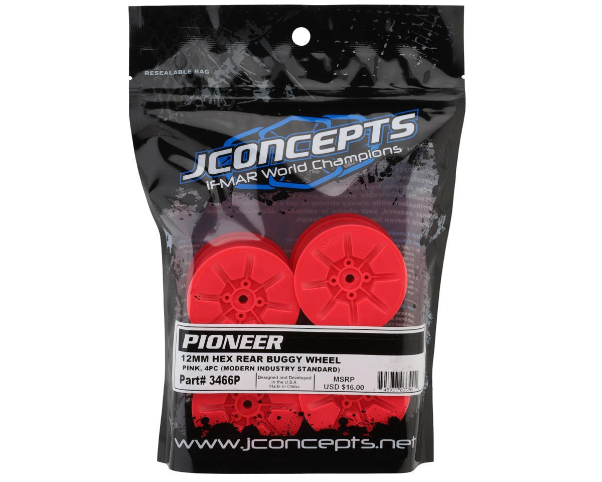 JConcepts Pioneer 2.2 Rear Buggy Wheels (Pink) (4) JCO3466P