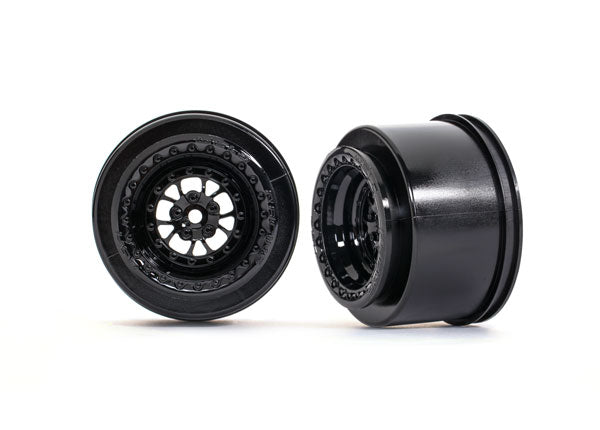 Traxxas Weld Gloss Black Rear Wheels (2) TRA9473