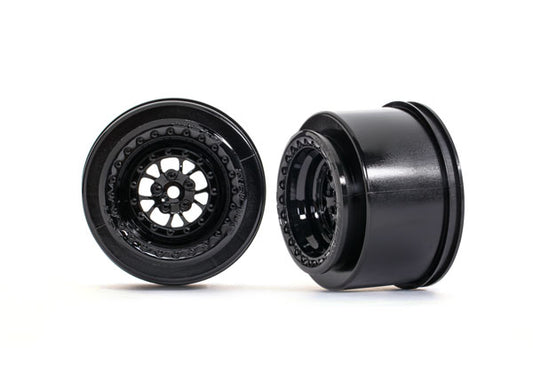 Traxxas Weld Gloss Black Rear Wheels (2) TRA9473