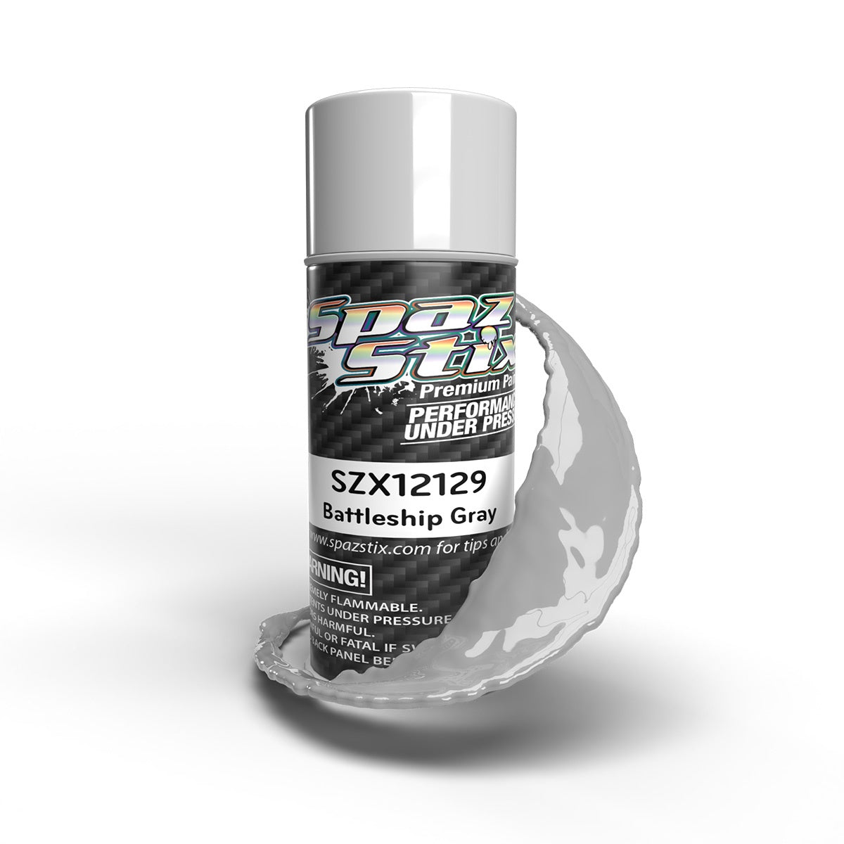 Spaz Stix Battleship Gray Aerosol Paint, 3.5oz Can SZX12129