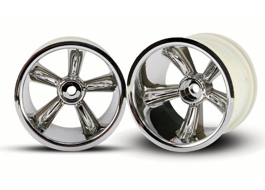 Traxxas Pro-star Trx 2.2" Chrome Rear Wheels TRA4172