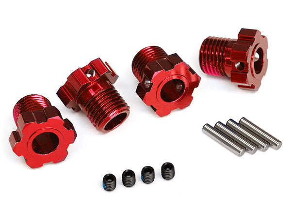 Traxxas 17mm Red Aluminum Splined Wheel Hubs (4) TRA8654R
