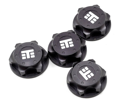 Tekno 17mm Aluminum "T Logo" Covered Serrated Wheel Nut (Red) (4) TKR5116BR