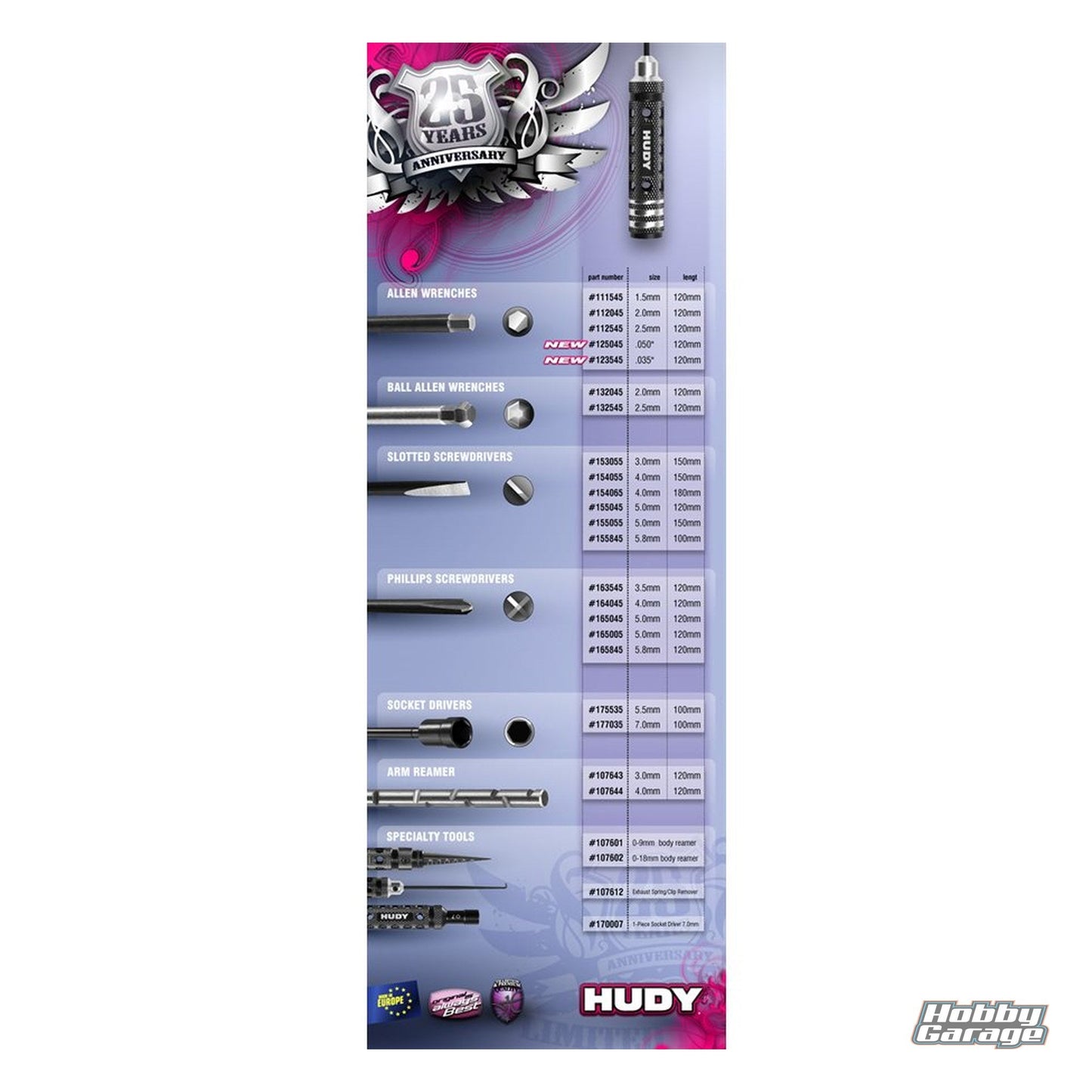 HUDY Limited Edition - Allen Wrench .050 X 120Mm HUD125045