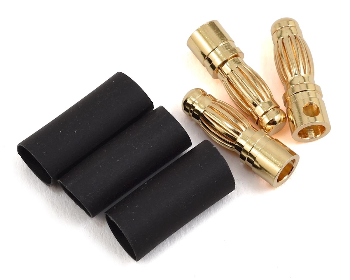 ProTek 4mm Short Serrated Male Bullet Connector W/shrink Tube (3) PTK-5065