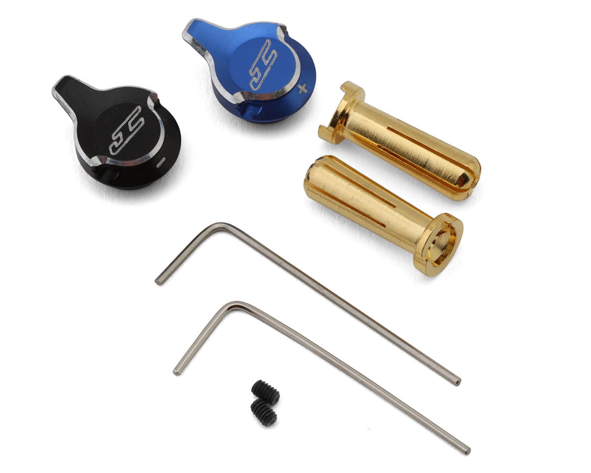 JConcepts Battery Plug Pull Grips W/5mm Bullet Connectors (Blue/black) JCO5029