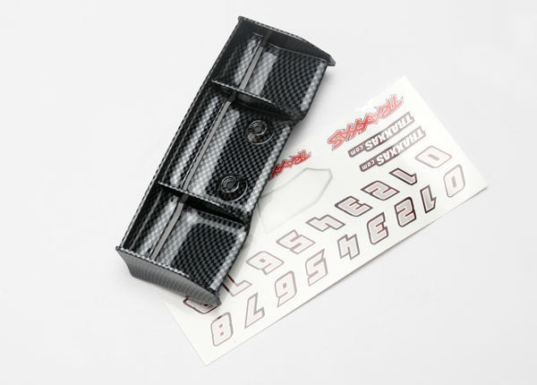Traxxas Exo-carbon 1/16 E-revo Wing w/ Decals TRA7122G