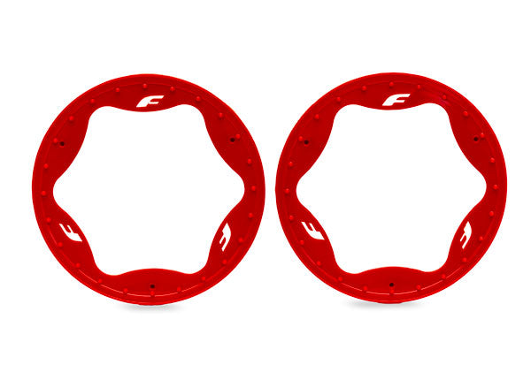 Traxxas 4.3" Red Funco Rear Beadlock Rings (2) TRA10948-RED