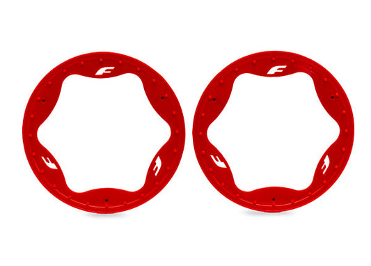 Traxxas 4.3" Red Funco Rear Beadlock Rings (2) TRA10948-RED