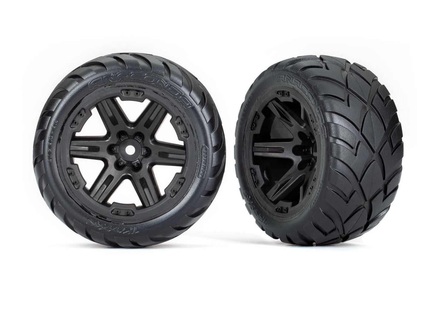 Traxxas Rxt 2.8" Orange Wheels & Anaconda Tires (2) TRA6775A