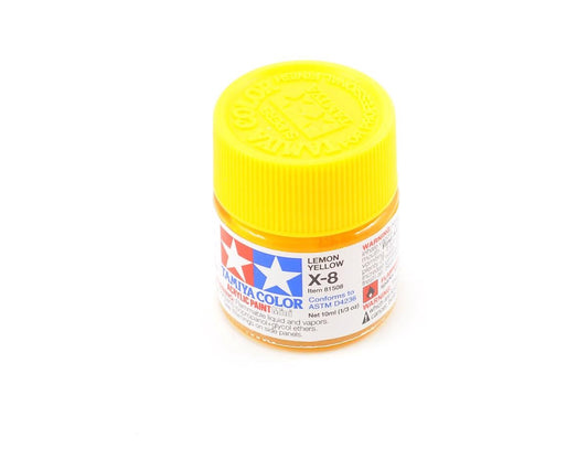 Tamiya Acrylic Mini X-8 Lemon Yellow Paint TAM81508