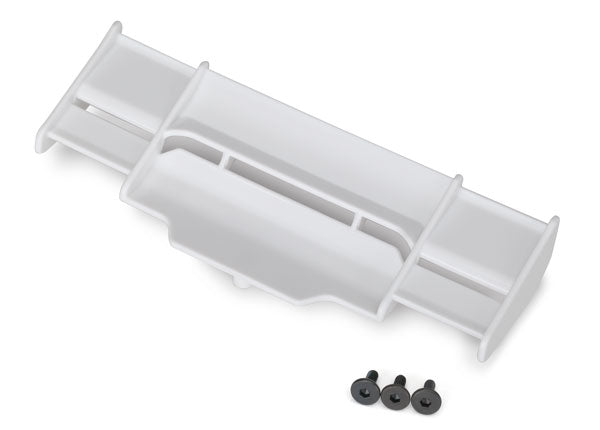 Traxxas Rustler 4x4 White Rear Wing w/ Screws TRA6721A