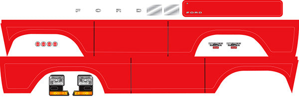 Traxxas TRX-4 1979 Ford Bronco Red Decal Sheet TRA8078R