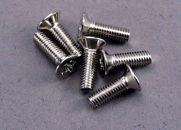 Traxxas Countersunk Machine Screws 3x10mm (6) TRA3177