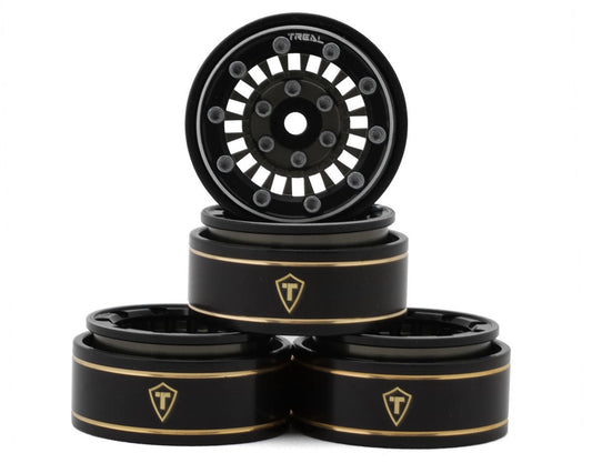 Treal Hobby Type C 1.0" Aluminum Beadlock Crawler Wheels (Grey) (4) TLHTSCX24-143
