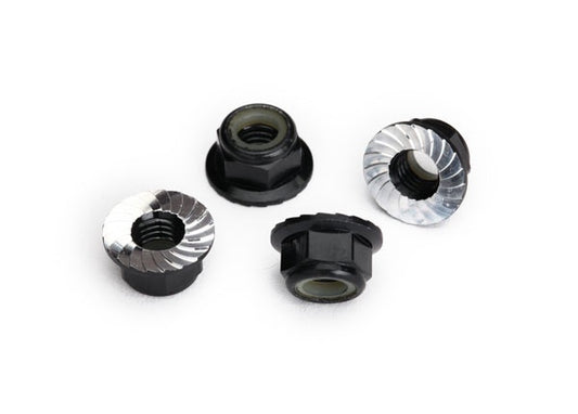 Traxxas 5mm Black Aluminum Serrated Lock Nuts (4) TRA8447A