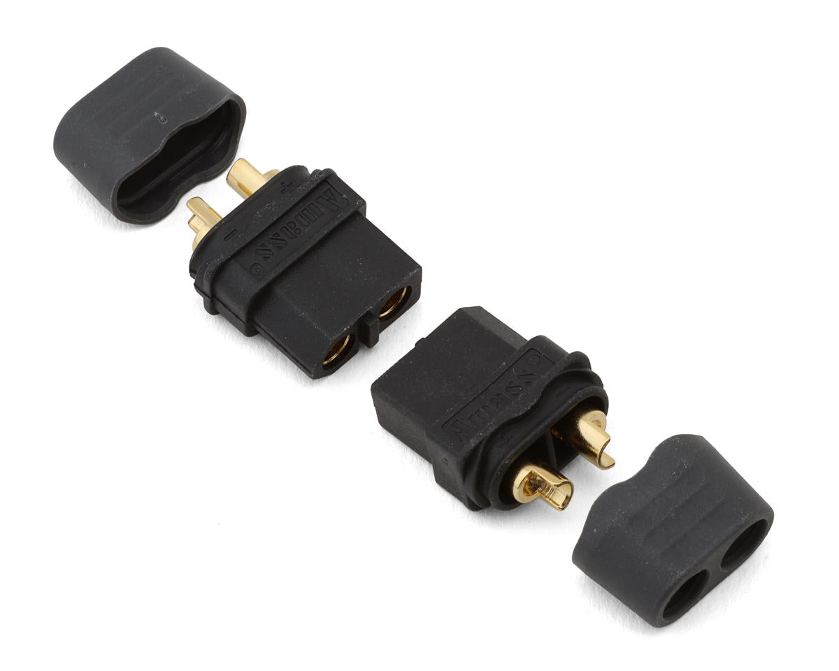 Samix XT60 Connectors W/wire Covers (Black) (2 Female) SAMCXT60H-002FBK