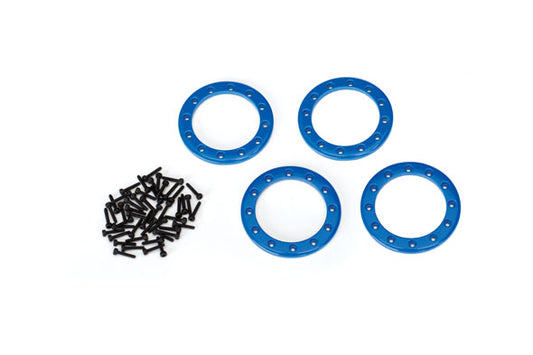 Traxxas 1.9" Blue Aluminum Beadlock Rings w/ Screws (4) TRA8169X