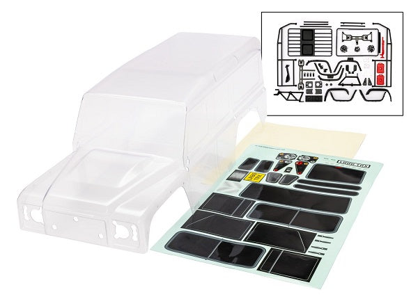 Traxxas TRX-4 Land Rover Defender Clipless Clear Body TRA8050