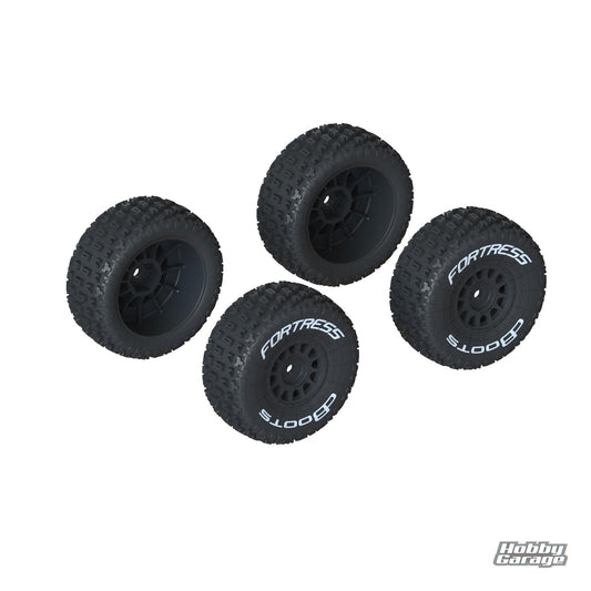 ARRMA dBoots 'FORTRESS' Tire Set Glued (Black) (2 Pairs) ARA550117