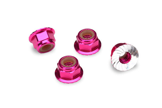 Traxxas 4mm Pink Aluminum Lock Nuts (4) TRA1747P